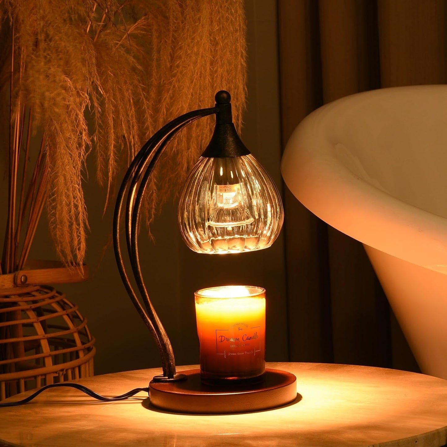 Candle Warmer Lamp with Timer and Dimmer - Electric Melter for Scented Jar Candles - Housewarming, New Home Decor