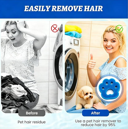Pet Hair Remover for Laundry Reusable Dryer Pet Hair Balls and Lint Traps Effortlessly Removes Dog Cat & Dog Hair from Clothes in Washing Machine Hair Catcher (6Pcs)