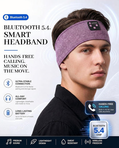 Sleep Headphones Headband, Bluetooth 5.4 Sleeping Headphones for Side Sleepers, Wireless Headband Headphones with Ultra-Thin Stereo Speakers for Sports, Workout, Travel, Meditation