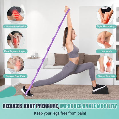 Squat Wedge Block, 960 LBS Weight Capacity, Slant Board for Calf Stretching | Training Poster & 5 Adjustable Angles, Non-Slip Yoga Foam Wedge for Exercise, Squat, Ankle Mobility, Knees & Physical Therapy