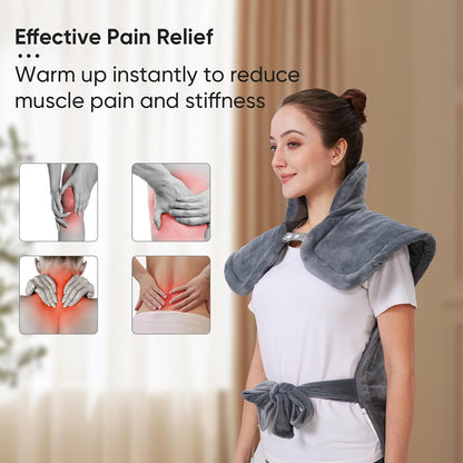 Large Electric Heating Pad for Full Body Pain Relief – 25"x37" Heating Pad for Neck, Back & Shoulder with 5 Heat Settings, Auto Shut-Off, & Timer, Ideal Gift for Man Women & Seniors
