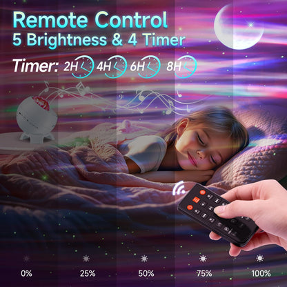 Baby Sound Machine with Night Light Projector,30 Sounds White Noise Machine | 31 Colors&4 Films,Remote,Timer,3 Brightness,360° Rotation,Sleep Soother,Sensory Light Autism Toys,Baby Shower Gifts,Baby Kids