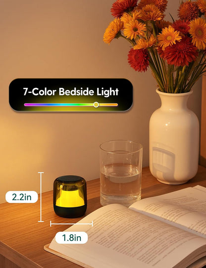 Babelio Pocket Glow White Noise Sound Machine - Upgraded 9 Color Night Lights, 20 Non-Looping Sounds, Timer & Memory Function, Portable for Adults & Babies, White