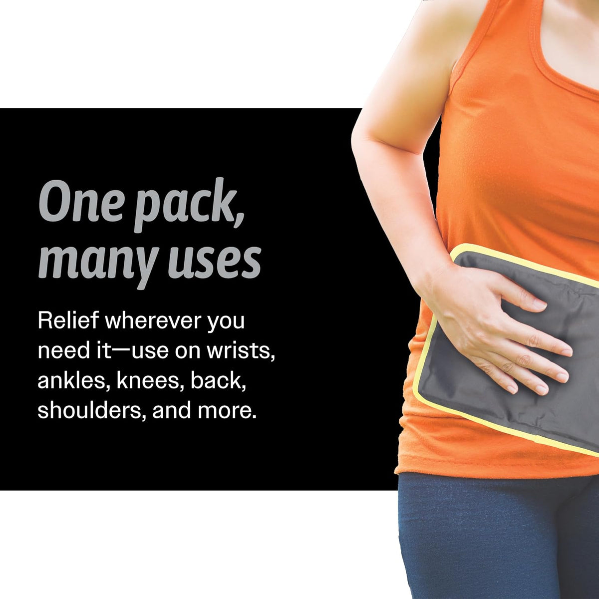 Hot & Cold Reusable Gel Pack Wrap for Neck/Shoulder/Back Pain Relief - Flexible Soft Compress - Ice & Heat Therapy for Rotator Cuff, Cervical, Pain, Swelling, Injuries and Surgery - Sport Temp