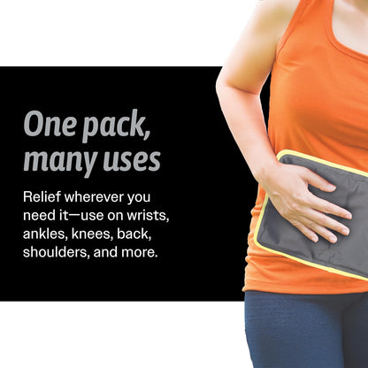 Hot & Cold Reusable Gel Pack Wrap for Neck/Shoulder/Back Pain Relief - Flexible Soft Compress - Ice & Heat Therapy for Rotator Cuff, Cervical, Pain, Swelling, Injuries and Surgery - Sport Temp
