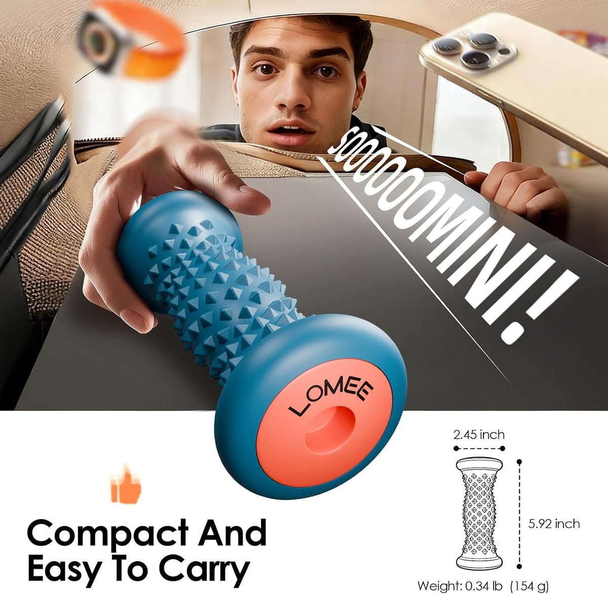 Foot Roller Massager for Plantar Fasciitis, Foot Arch and Heel Pain Relief