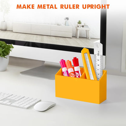 BEYGORM Magnetic Dry Erase Marker Holder for Whiteboard & Refrigerator | Non-slip Acrylic Pen Holder for Classroom, Fridge Magnet, Locker Organizer Accessories, Teacher & School Supplies(Black)