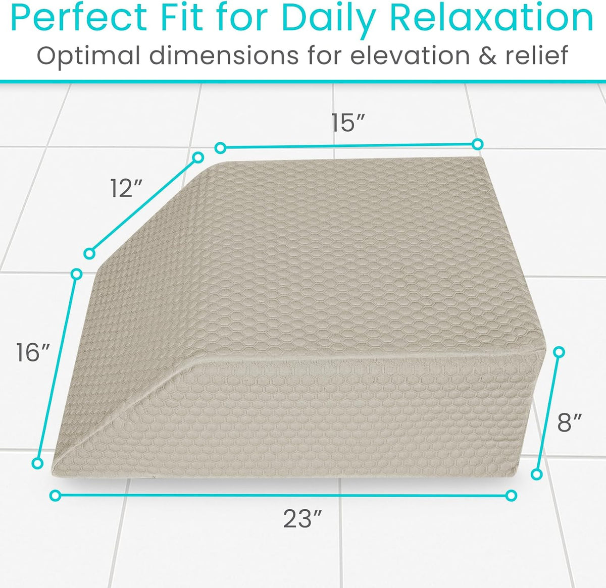 Xtra-Comfort Leg Elevation Pillow for Sleeping, Swelling, Post Surgery - Memory Foam Bed Wedge Pillow- Support Cushion for Pregnancy, Leg, Foot Rest