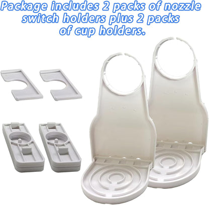 2pcs liquid detergent dispenser holder with detergent cup holder and drip tray is easy to clean and easy to organize and store in the room.