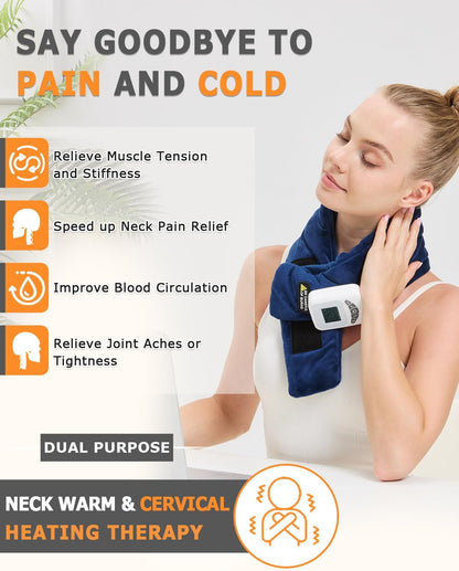 Cordless Leg Massager for Circulation and Pain Relief - 5000mAh Portable Heating Pad for Leg and Calf with 3-Level Vibration Massage, 104-140℉ Adjustable Temperature & 30/45/60 Min Timer