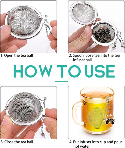 Tea Steeper for Loose Tea 2pcs NSTaygate Tea Infuser with Charm Handmade Cute Butterfly BFF Pendant, Tea Strainers for Loose Tea 304 Stainless Steel Tea Ball for Brew Tea