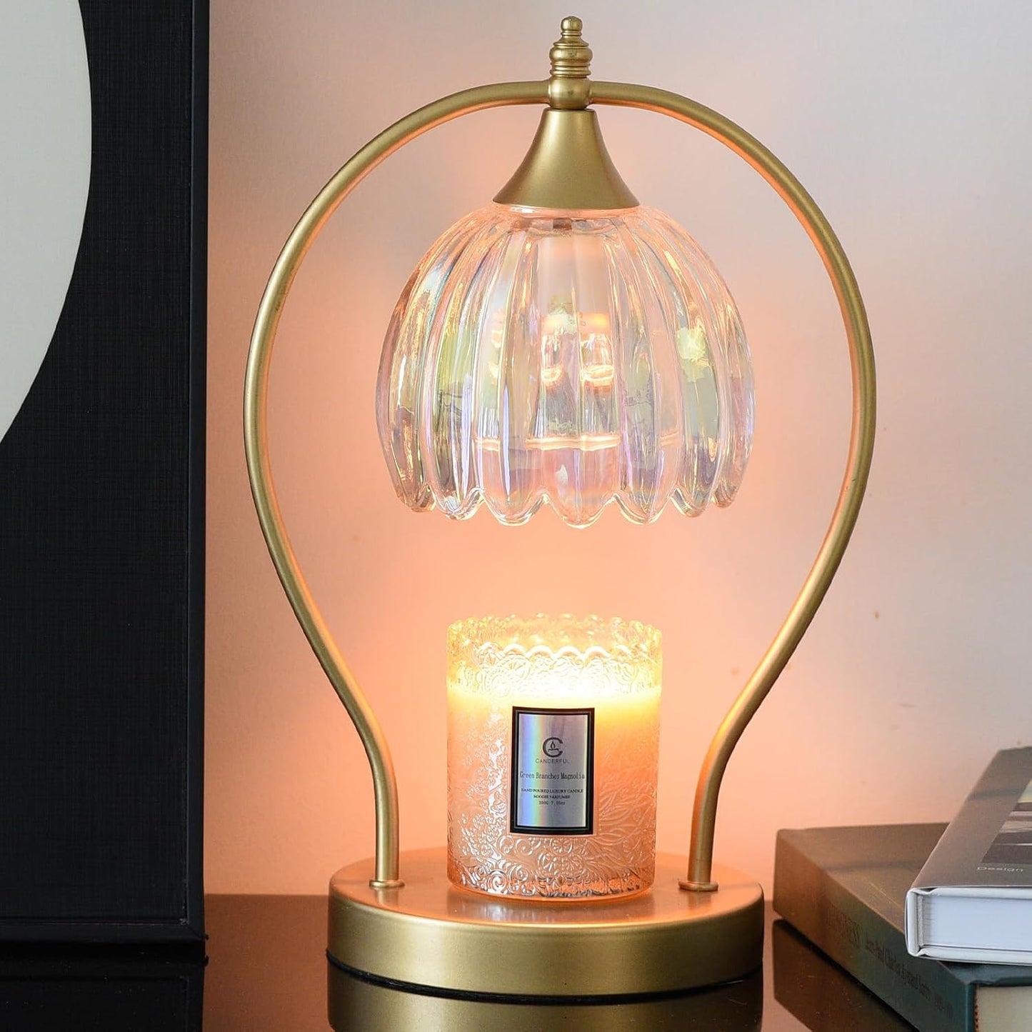 GOODBUY Candle Warmer Lamp with Timer Dimmable: Electric Candle Warmer Birthday Gifts for Women Mom - Candle Lamp Warmer House Warming Gifts New Home Decor - Wax Warmer for Jar Candles with 2 Bulbs