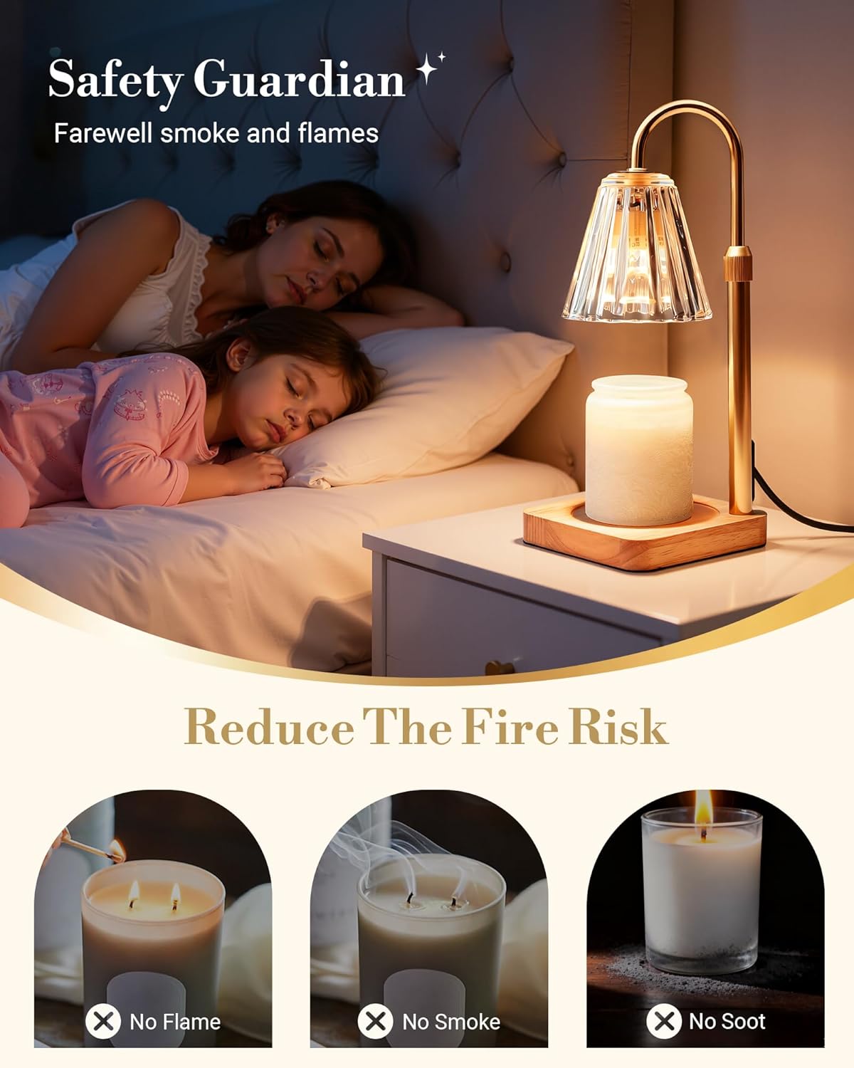 Marycele Candle Warmer Lamp with Timer, Vintage Home Decor, Gifts for Women