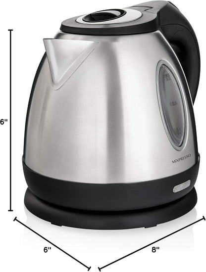 Mixpresso Electric Kettle Temperature Control, Hot Water Kettle Electric, Cordless 1 Liter Capacity, Keep Warm & LED Indicator, Auto-Shutoff, Boil-Dry Protection, Stainless Steel Electric Kettle