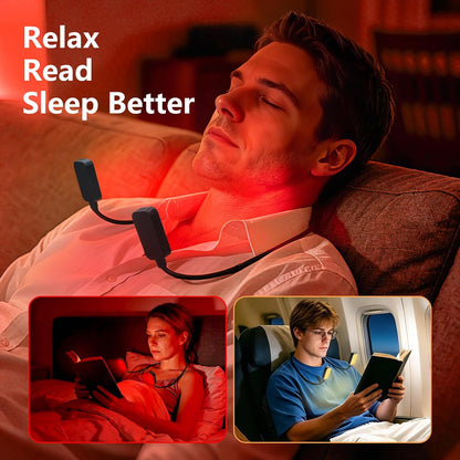 Ultra-Lightweight Neck Reading Light with 660nm Red Light for Night Reading