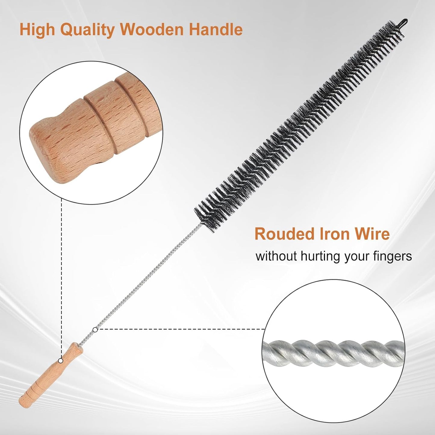 Ronsit Dryer Cleaner Vent Brush-75cm Flexible Dryer Vent Cleaner-Long Brush | Refrigerator Condenser Coil Brush Long Flexible Refrigerator Coil Cleaning Brush