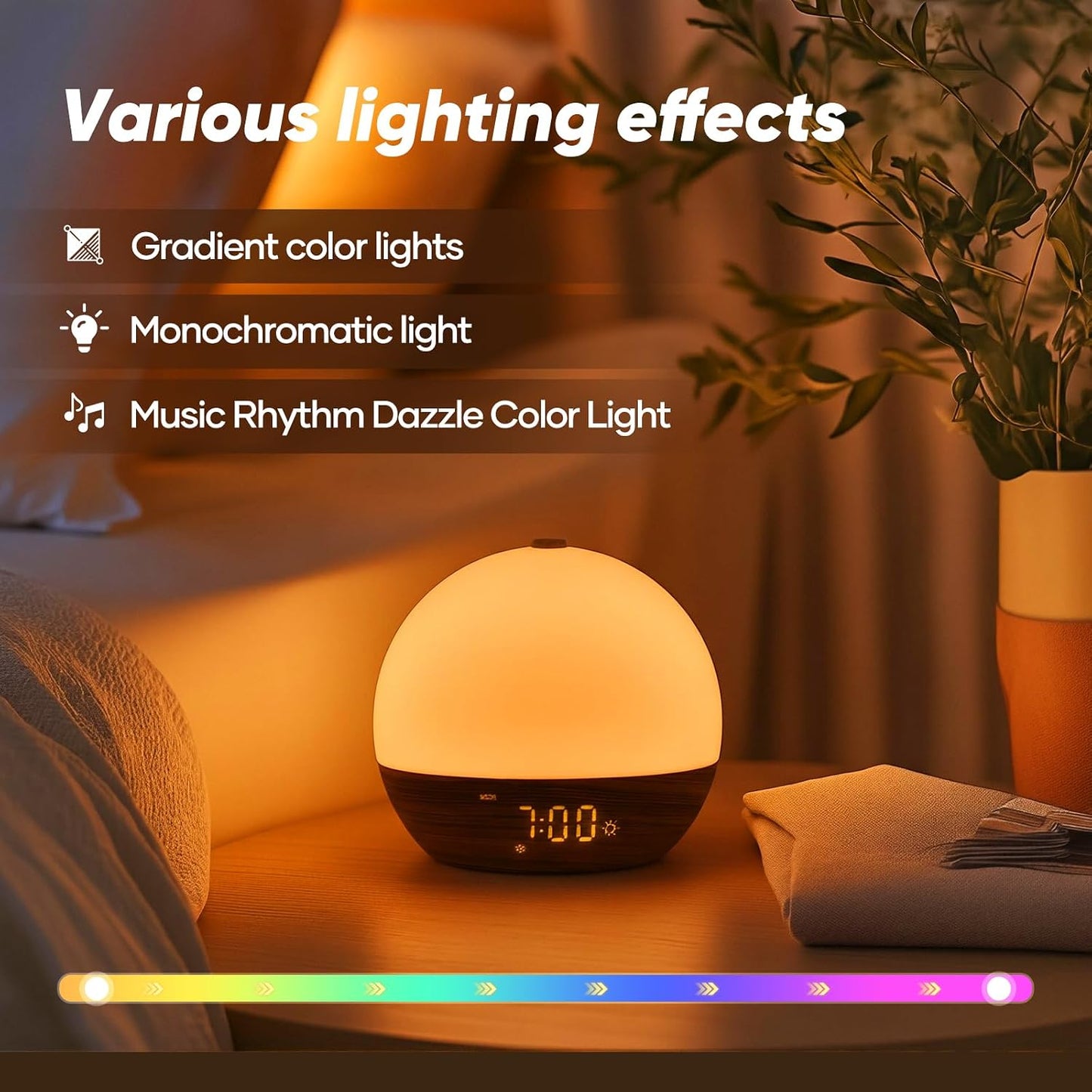 Portable Sound Machine White Noise Machine 12 Sound 6 Lighting Levels Timer