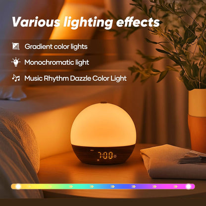 Portable Sound Machine White Noise Machine 12 Sound 6 Lighting Levels Timer