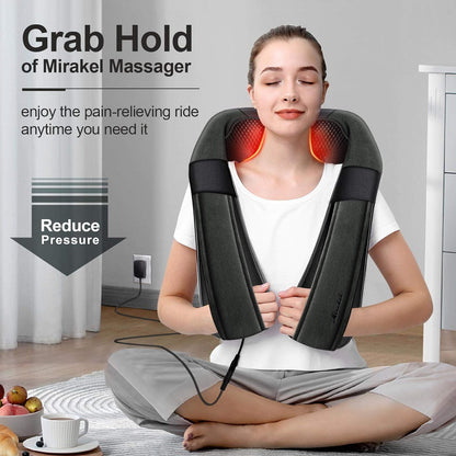 Shiatsu Neck and Back Massager with Heat for Pain Relief Deep Tissue Gifts