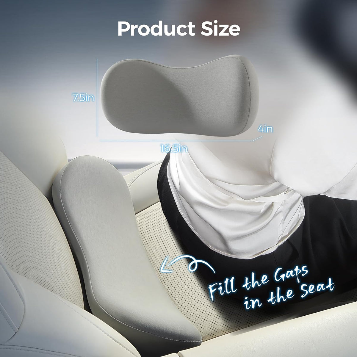 BABUR Lumbar Support Pillow for Car, Coccyx Pain Relief Cushion