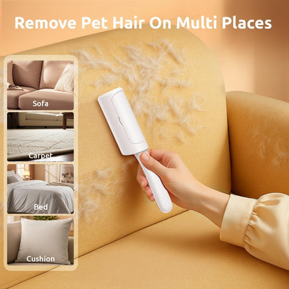 ACE2ACE Pet Hair Remover, Reusable Lint Roller for Cat and Dog Hair, White | Self Clean Cat Hair Remover with Dust Bin, Dog Hair Remover for Couch, Furniture, Carpet, Sofa and Bedding