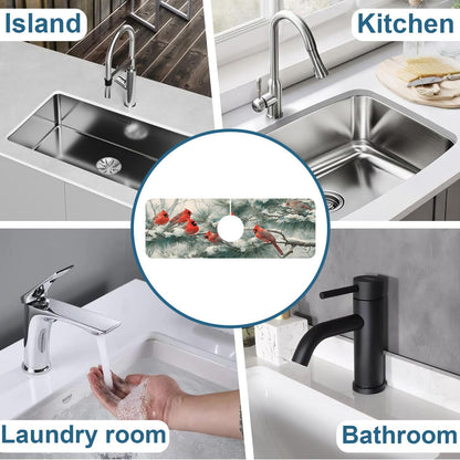 Faucet Mat for Kitchen Sink Absorbent Splash Guard Bathroom 23.5"X5.5"