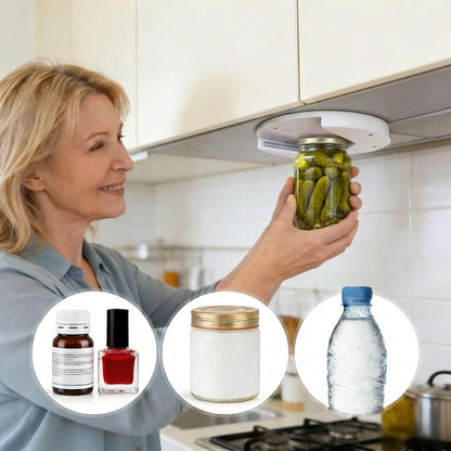 Jar Openers 2026 for Seniors Under Cabinet With Weak Hands or Arthritis, One Handed Bottle Openers, Easy to Use Kitchen Can Opener - White
