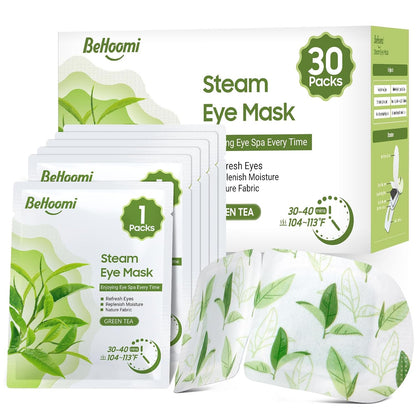 BeHoomi 30Packs Steam Eye Mask, Heated Eye Mask for Dry Eyes, Chamomile