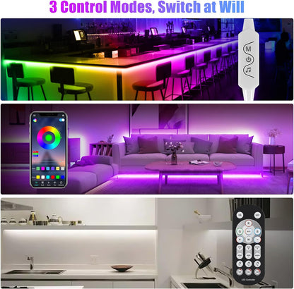 6Pcs Under Cabinet Lights Kit,Music Sync Color Changing LED Lights with RF Remote and APP,Dimmable Flexible Cabinet Lights,5V USB Under Cabinet LED Lighting for Counter Shelf Bookcase TV Back-6x1.64ft | Dimmable Flexible Music Sync Cabinet Lights,5V USB