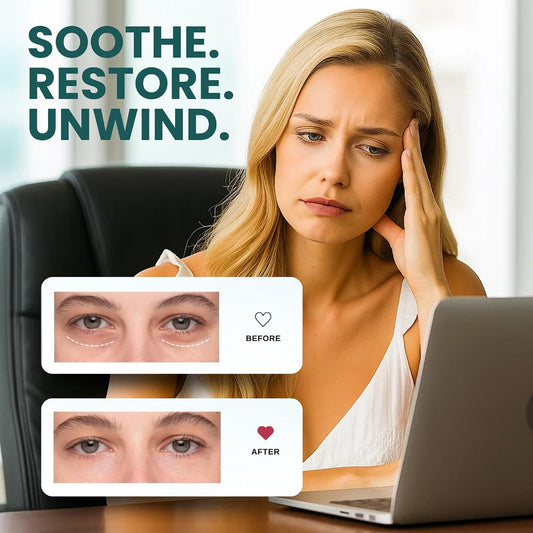 Heated Eye Mask – Cordless Electric Warm Eye Compress for Dry Eyes, Stye & Eye Strain Relief – 4 Heat Settings, Rechargeable, Light-Blocking, Blackout, Washable Cover (Ocean Stone)