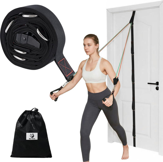 Door Anchor Strap for Resistance Bands | Multi Point Anchor Gym Attachment for Home Fitness, Door Resistance Bands Workout Equipment for Stretch, Strength Training