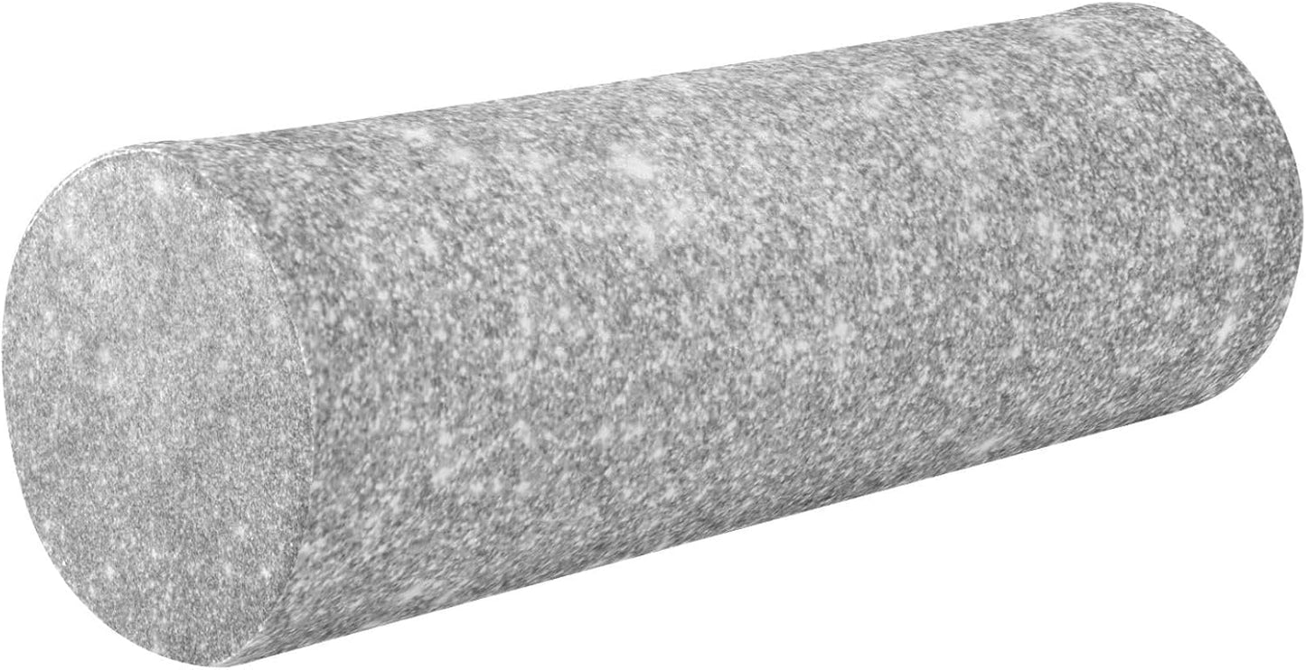 Gredecor Cervical Neck Roll Pillow Magnolia White Flowers on Navy Blue Round Memory Foam Pillows Cylinder Bolster Pillow with Washable Cover, Pain Relief Neck Pillows for Sleeping Support, 5.5x17IN