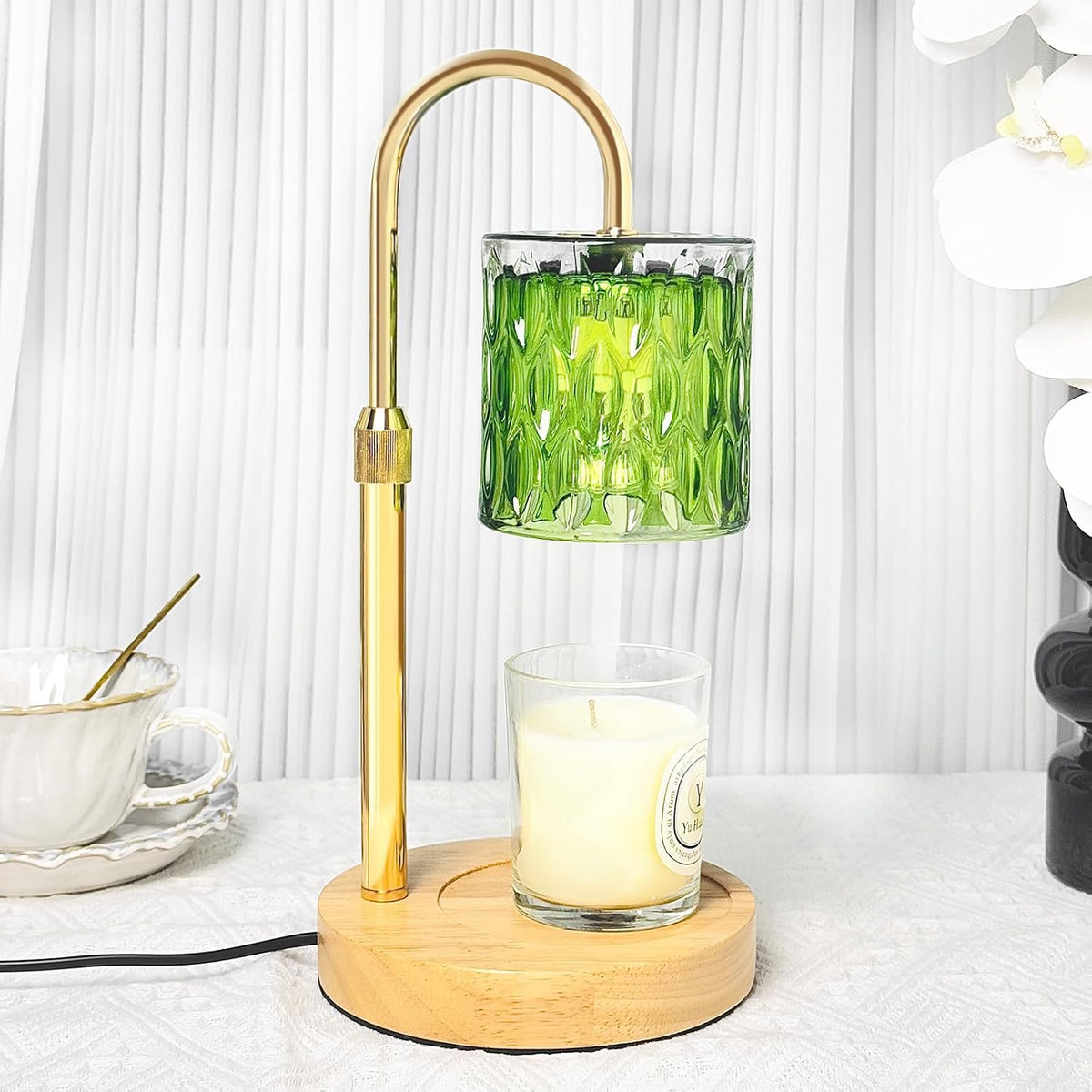 Candle Warmer Lamp with Timer, Blue Birthday Gifts for Women Home Decor