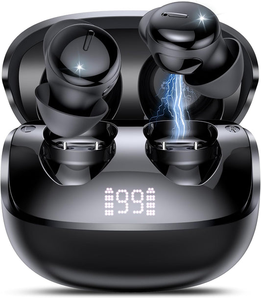 Sleep Earbuds Bluetooth 5.4, Mini Light-Weight Headphones for Side Sleepers | Features Sleep Mode & Built-in White Noise for Relaxing. 48H Battery & Clear Calls. Perfect Mini Earphones for Sound Sleep
