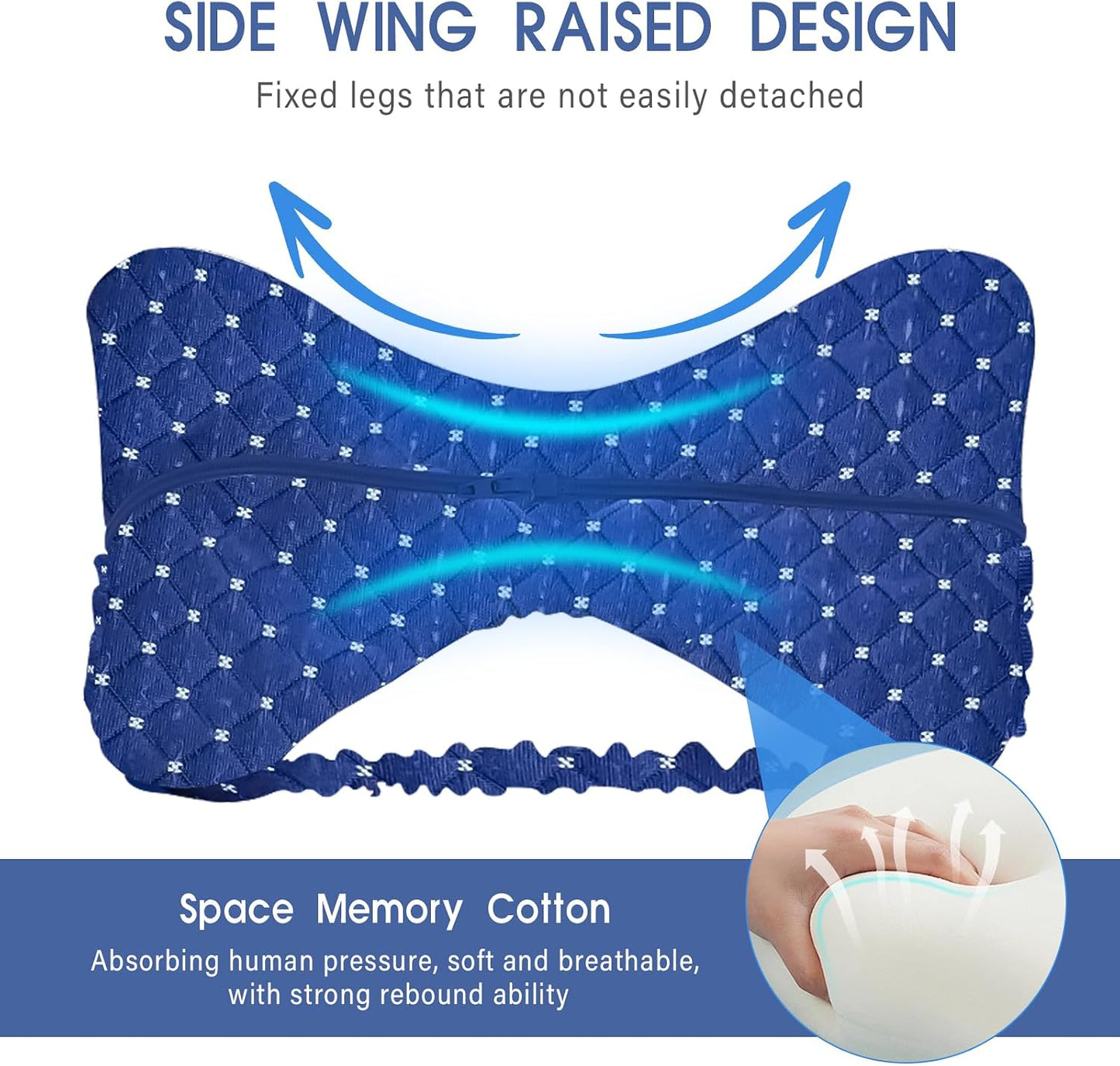 Memory Foam Knee Pillow for Side Sleepers – Orthopedic Leg & Hip Alignment Cushion, Spine Support Pillow for Back, Shoulder & Pressure Relief