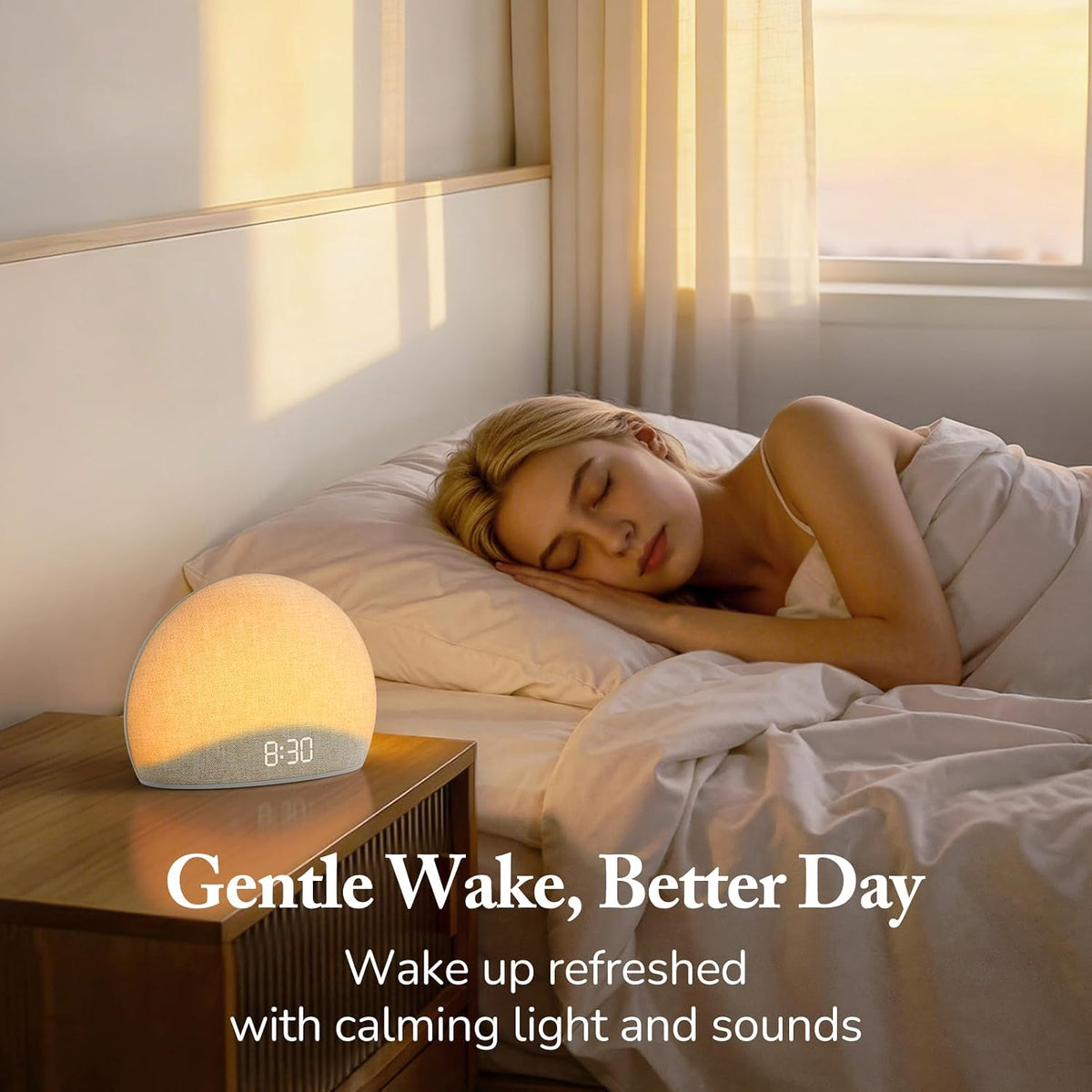 HOUSBAY Sunrise Alarm Clock with Bluetooth Speaker & Radio