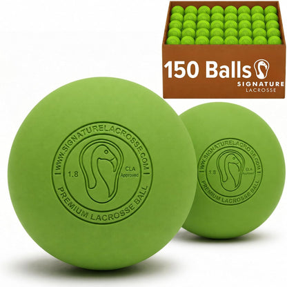 Signature Lacrosse Ball Set - Packs of 2, 4, 8, 12, and 100 - No Chemical Smell Massage Balls, Myofascial Release Tools, Back Roller, Muscle Knot Remover