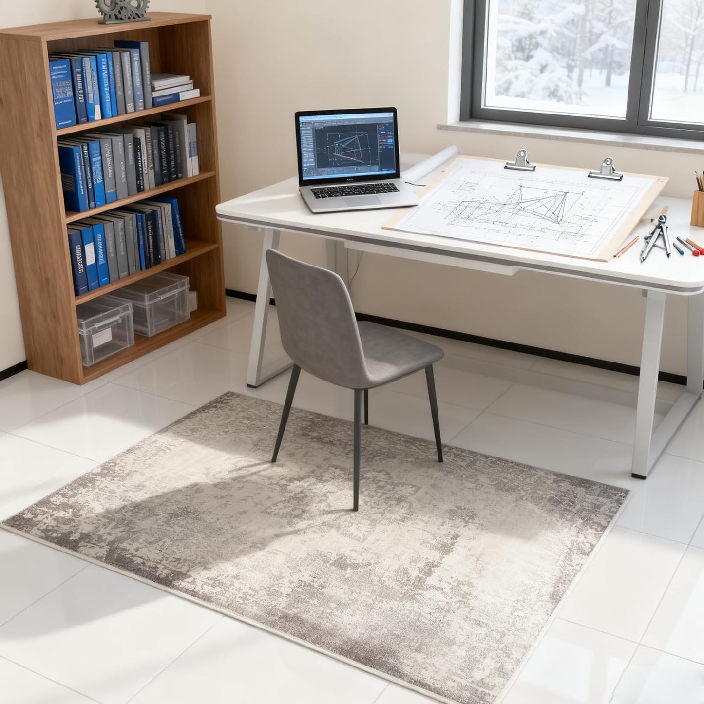 Electric Heated Carpet 35x55in Soft Plush Heating Rug 450W CX | Instant Warmth in 30s, 60 Heat Levels 12h Timer, Energy Efficient Safety Protection Ideal for Home Office Playroom 120V