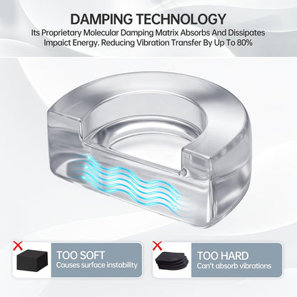Anti Vibration Pads for Washing Machine, 4Pcs | Clear silicone pads absorb shock, reduce noise, and stop washer movement. Fits dryers, pedestals, and furniture.