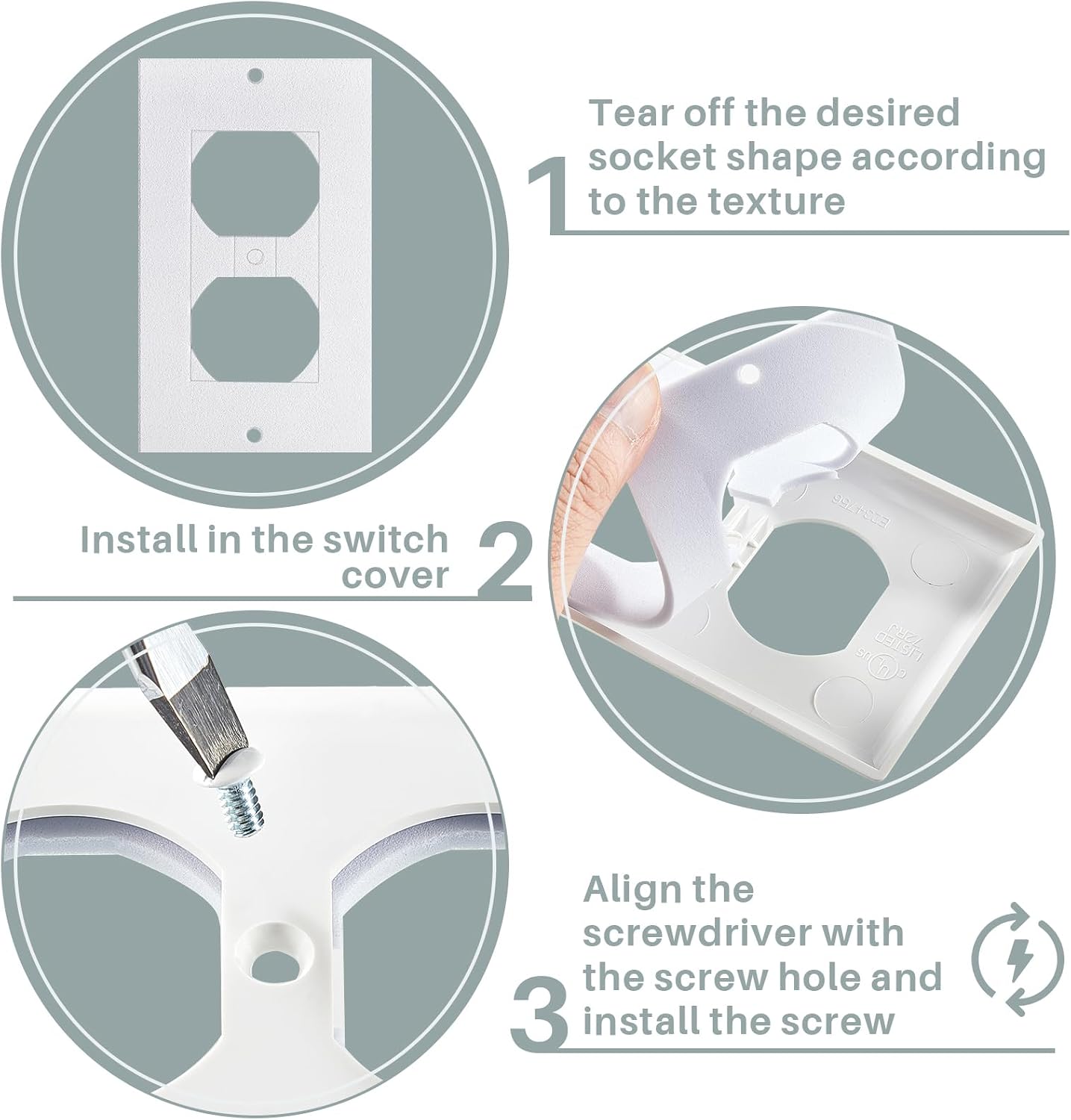 Tondiamo 74 Pcs Wall Plate Insulation and Draft Sealers Foam Insulation Pads Electrical Outlet Light Switch Covers Wall Gasket Without Adhesive