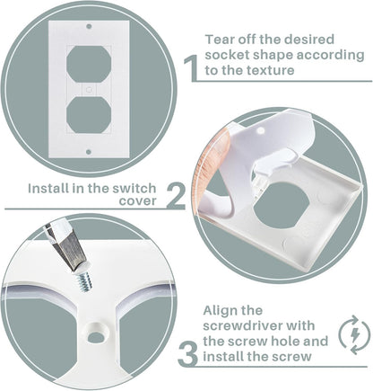 Tondiamo 74 Pcs Wall Plate Insulation and Draft Sealers Foam Insulation Pads Electrical Outlet Light Switch Covers Wall Gasket Without Adhesive