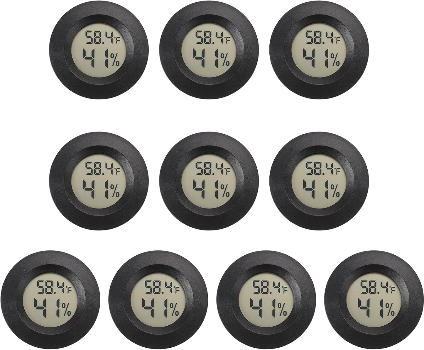 Serundo Auto Digital Hygrometer Thermometer Indoor/Outdoor Hygrometer 2PC | Mini Size,LCD,℉/℃ Conversion,Fast Response, Outdoor Thermometer with Humidity for Reptile Greenhouse Cellar 3D Printer