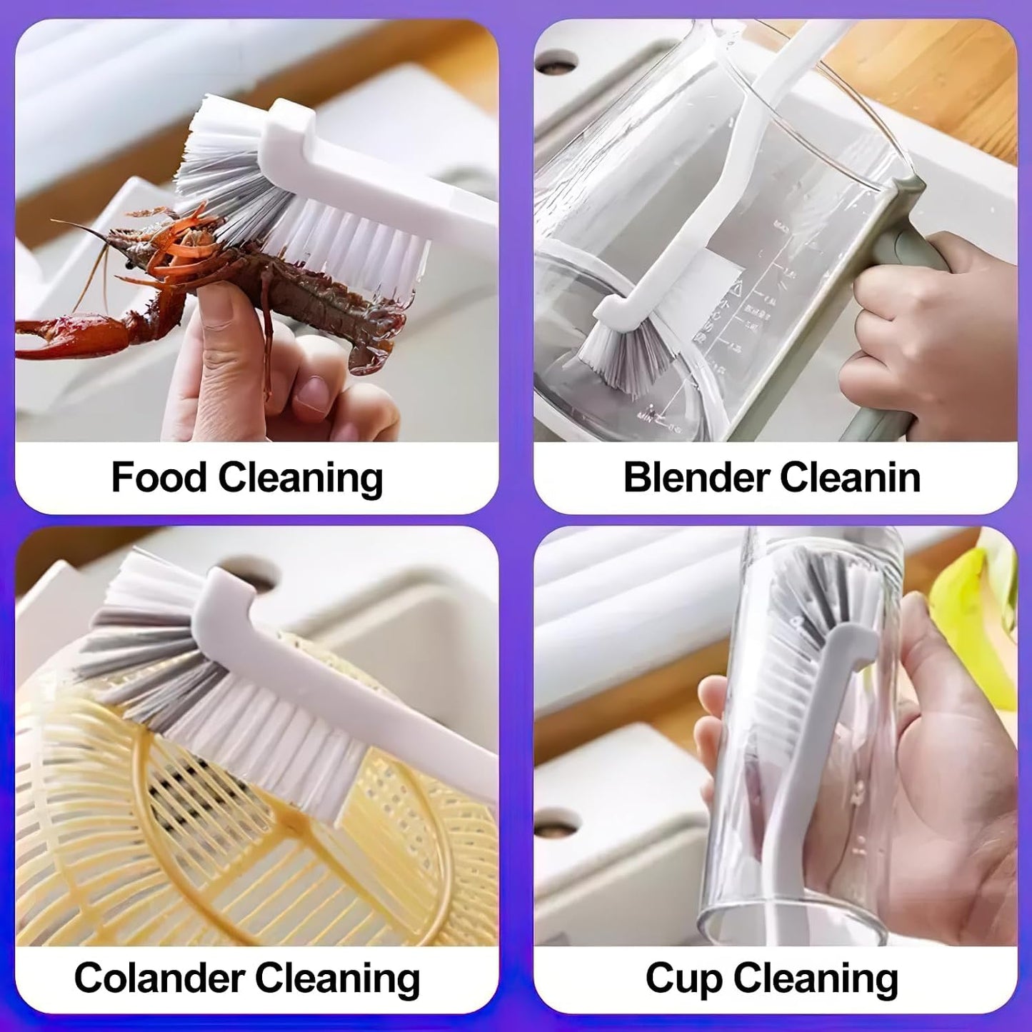 12Pcs Crevice Cleaning Brush Set, Hard Bristle Multi-Purpose Household Cleaning Tools for Kitchen Bathroom Tile Grout Window Track, Bamboo Pot Brush + Copper Wire Brush + Scraper
