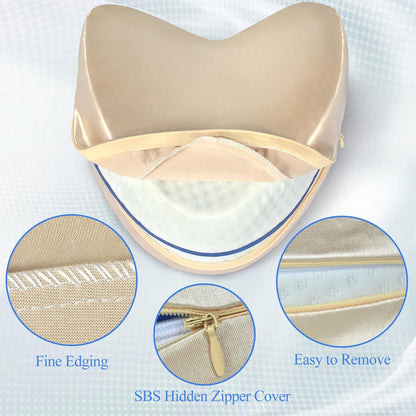 Zelimun Knee Pillow Cover 9.8" x9.8" x5.9", Leg Pillowcase Replacement, Pillow Cover for Heart Shaped Knee Pillow (Champange)