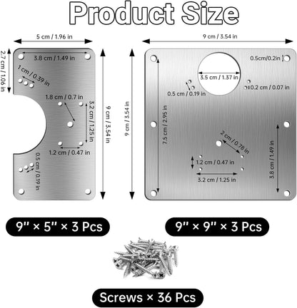 24 Pcs Cabinet Hinge Repair Plate, Stainless Steel Door Hinge Repair Kit with Fixing Screw, Cabinet Replacement Plate Kit for Cupboard, Locker, Doors