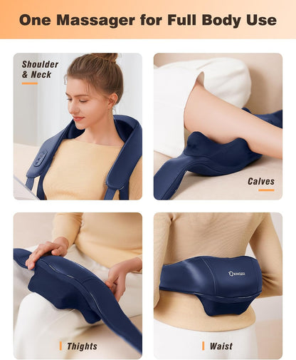 Cordless Neck and Shoulder Massager for Pain Relief Deep Tissue with Heat