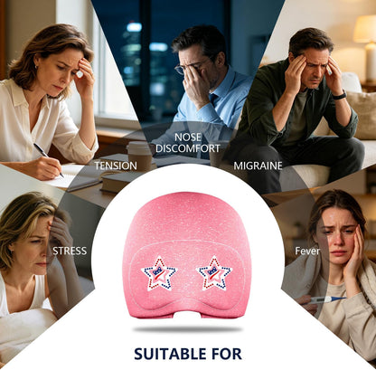 Migraine Relief Cap with Slide-Up Eye Mask, Headache Relief Ice Hat