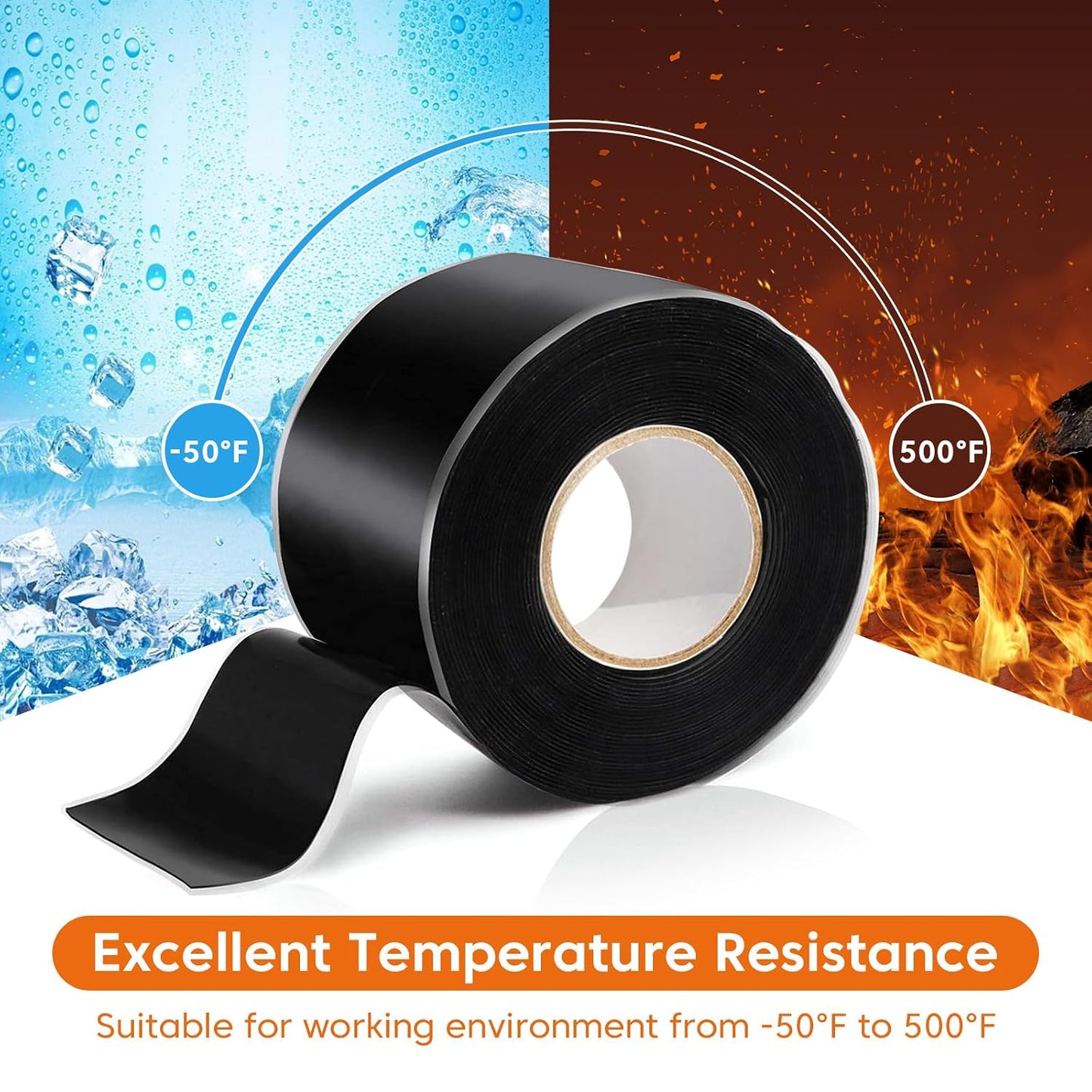 Self Fusing Silicone Tape for Plumbing Hose Repair, Waterproof Tape 10 Feet