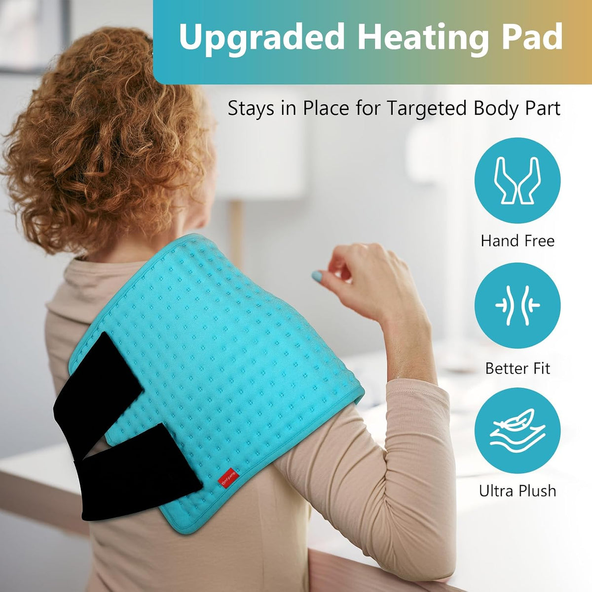 Comfytemp Wearable Heating Pad for Back & Period, FSA Eligible Pad, 12"×24"