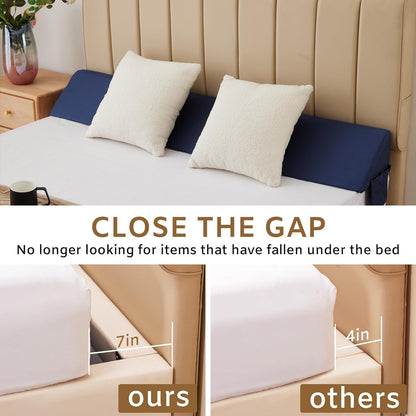 Bedluxe King Bed Wedge Pillow for Headboard, Fill The Gap (0-7")